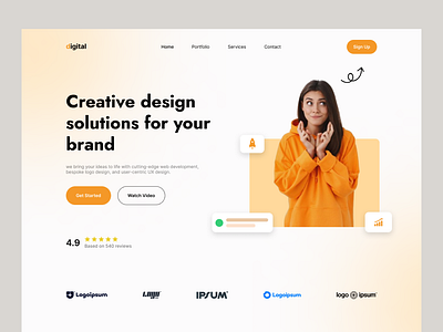 Digital Agency Website branding ui ux ux design web design