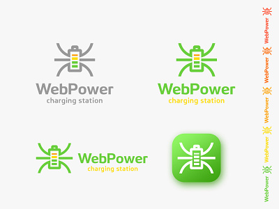 WebPower battery charge eco energy green logo power spider station web