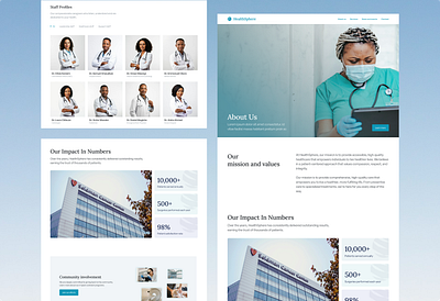 Healthsphere clinic creative design framer health hospital template ui design