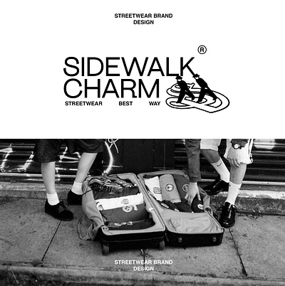 Sidewalk Charm - streetwear logo design and brand identity brand design brand identity branding fashion graphic design logo logo design print streetwear typography