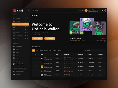 Crypto Wallet Dashboard Template admin template crypto crypto dashboard crypto platform crypto portfolio crypto trading crypto wallet crypto wallet app crypto wallet dashboard crypto website dashboard website template saas saas dashboard saas design saas uiux design template ui template wallet web design website template