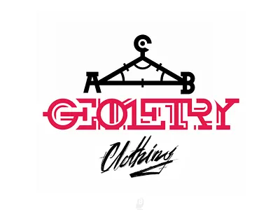 GEOMETRY Clothing clothing font geometry hanger letters ligatures logotype tshirt type typography wear