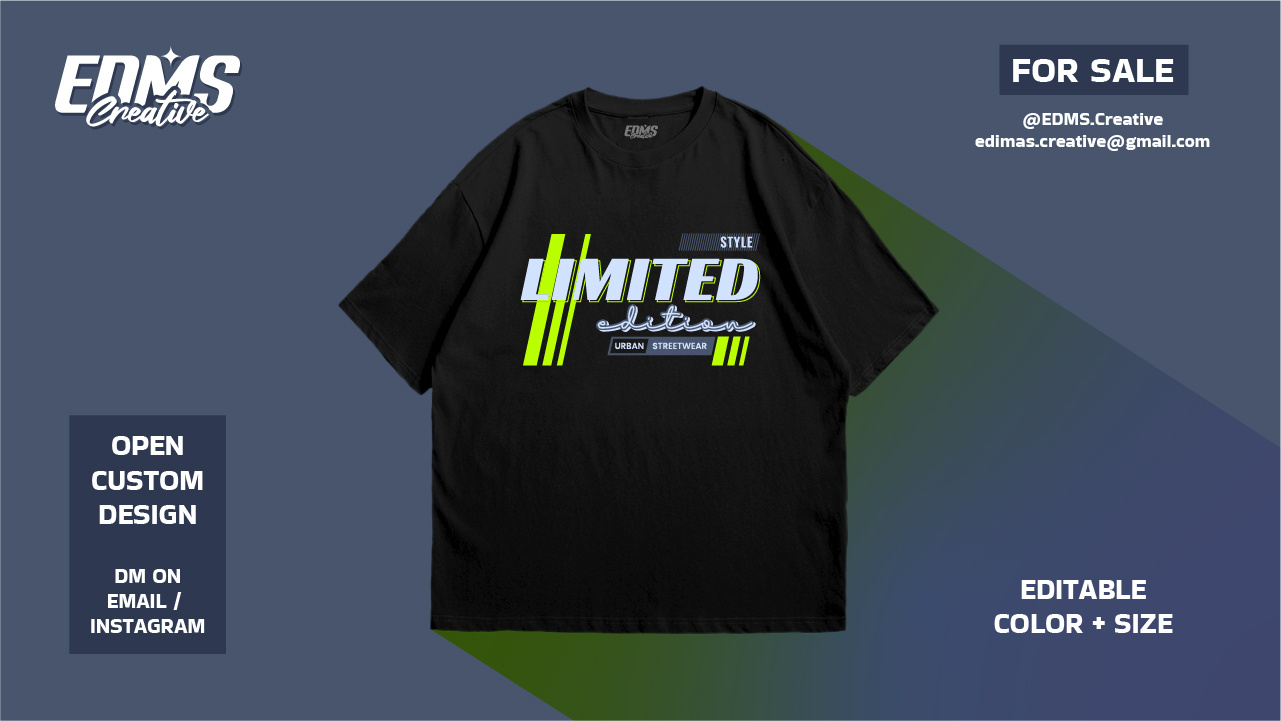 Limited Edition Style | Tshirt Design apparel clothing brand design for sale design inspiration designer dribbble shot edition fashion design graphic design illustration logo design minimalism product design streetwear style trend design tshirt design typography