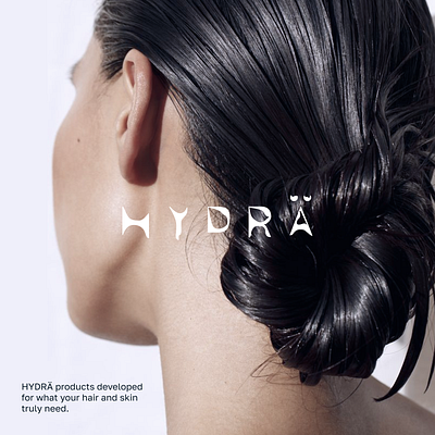 Hydrä Hair Care brand identity branding design graphic design hair care hydra identity logo packging shampoo