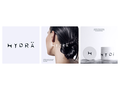 Hydrä Hair Care brand identity branding design graphic design hair care hydra identity logo packging shampoo