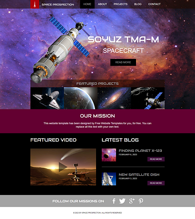 Space Project Website 3d graphic design space project website ui