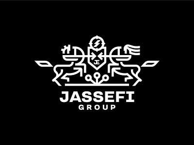 Jassefi Group. jupiter logo logotype man mark sagittarius space star woman