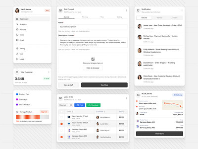 Sales - Dashboard E-commerce Component card clean dashboard design graph management money product design saas sales statistics stats table tracking ui ui component ui design uiux upload form ux design