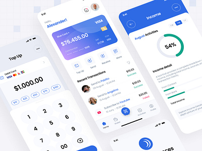 Finorbit - Finance Mobile App app b2b clean ewallet finance fintech mobile mobile app modern saas startup ui ui8 uikit wallet