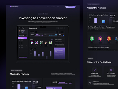 Trading Platform Web Design chart dashboard design financial platform trade ui ux