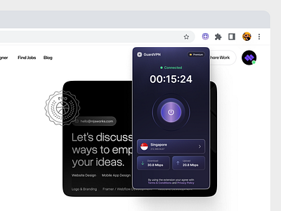 GuardVPN - Chrome Extension VPN add on addon browser browser extensions chrome chrome extensions chrome extention connected design download extension google chrome plugin product design singapore ui ui components upload vpn chrome extention vpn extention