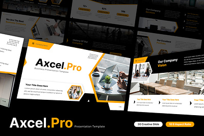 Axcel.Pro - Business PowerPoint Template agency business clean company corporate creative design modern pitchdeck powerpoint presentation typography unique