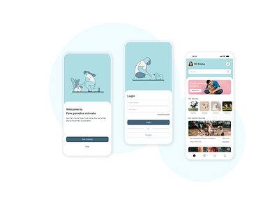 Pet care facility app design app appdesign care design mobile pet pets ui ux