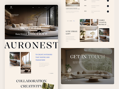 Auronest//Interior Agency Website//2024 architecture design interior interior agency landing page minimal popular shot ui uidesign web website