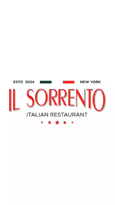 "Il Sorrento" an Italian Restaurant in New York brand designer branding food graphic designer italian italian restaurant logo designer logo maker logo motion new york reel reels restaurant restaurant branding restaurant logo video