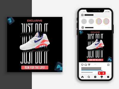 Nike shoe social media post design airmax