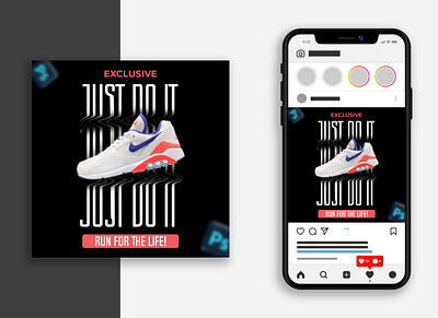 Nike shoe social media post design airmax