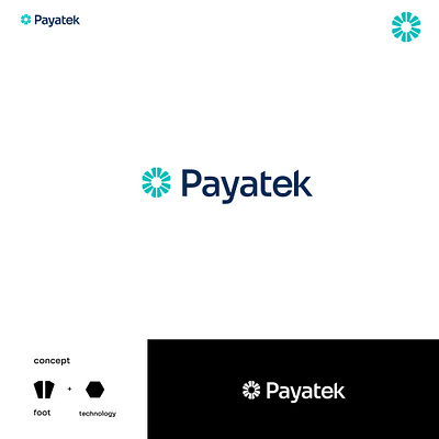 payatek branding design foot graphic design icon logo modern scanning technology