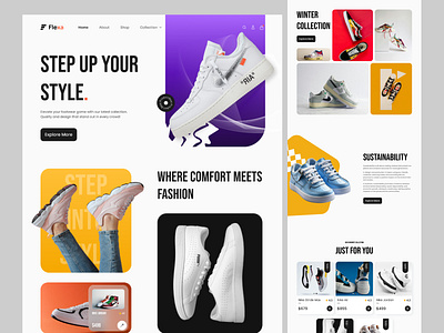 Online Shoes Web Landing Page 🎉 mobile app design product design shoe online web design shoe web design shoes landing page shoes landing page design shoes website design ui ui design trends uiux design user experience user interface design user research ux