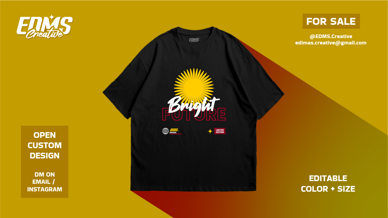 Bright Future | Tshirt Design apparel clothing brand design for sale design inspiration designer dribbble shot fashion design graphic design illustration logo design minimalism product design streetwear style trend design tshirt design typography