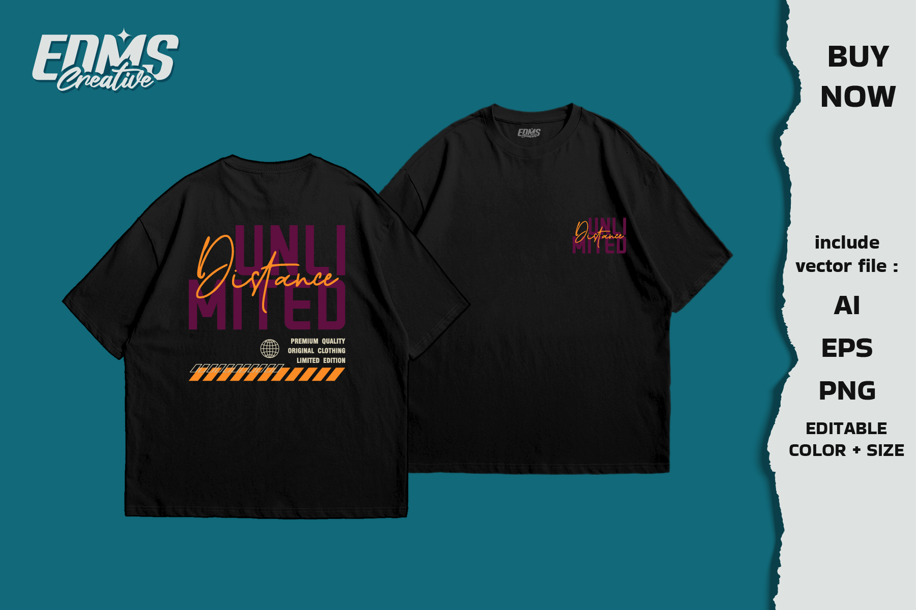 Example of Typography Streetwear T Shirt Design