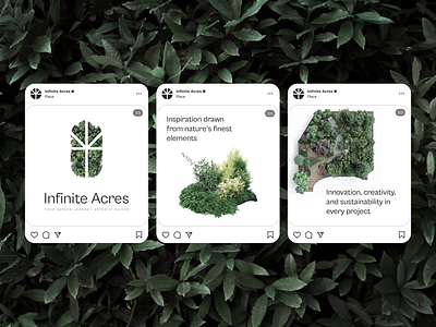 🌿 Infinite Acres - Social Media Design brandidentity branding brandingdesign company logo creativebranding digitaldesign ecobranding ecofriendly graphicdesign greendesign logomark naturedesign natureinspired onlogo organicdesign socialmediabranding socialmediadesign socialmediaposts visualidentity