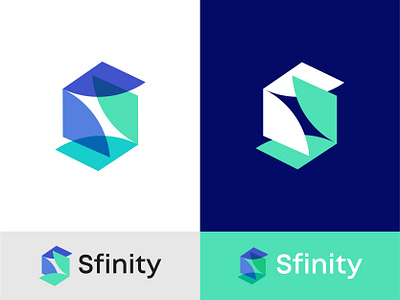 sfinity logo - letter s logo - tech logo abstract apps icon brand identity branding business corporate initial logo logo design logo mark logos modern overlap logo unique