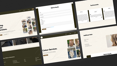 Website Design - Hair Salon contact design footer hair landing page ui design ux design web design