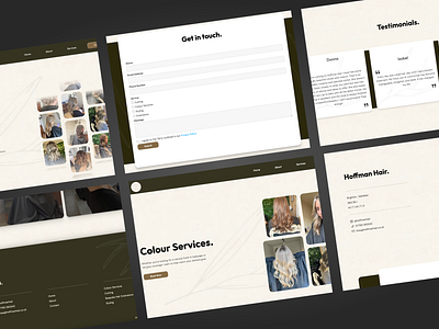 Website Design - Hair Salon contact design footer hair landing page ui design ux design web design