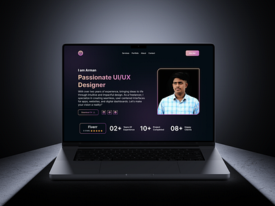 Personal Portfolio Website branding dark dark theme logo own web personal portfolio web ui ux website