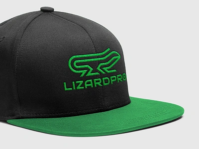 Lizard Pro animal hat icon laser line lineout lizard logo mockup snapback technology