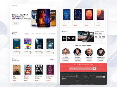 BookNest: Book Store Website Design design graphic design ui ux website