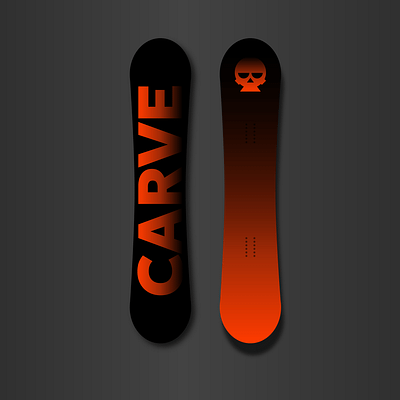 Snowboard black concept gradient illustration illustrator mountain product design red ski skull snowboard typography