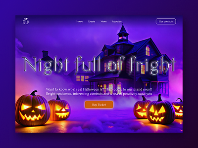 🎃 Night Full of Fright 🎃 3d ai concept design landing logo ui ux web design