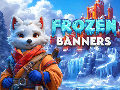 Casino banners (Frozen)❄️ art banner banners cartoon style casino casino banner casino banners casino online frozen graphic design ui