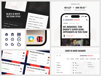 Overtime Heroics: Overview clean design desktop graphic design interface light minimal mobile modern news overtime heroics responsive sports ui user experience user interface ux web web design website