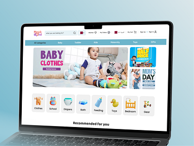 Modern Kids/ Babies Shopping | Landing Page | UI/UX baby kids shopping