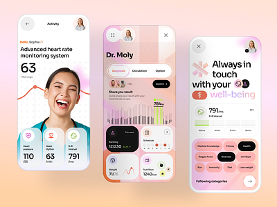 Healthcare service - Mobile app app design clinic doctor health health app healthcare healthcare app hippa medical medicine mobile app mobile design ui ux