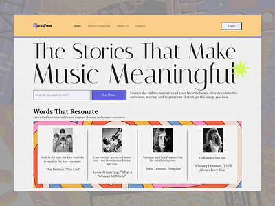 Unveiling SongNest branding color graphic design logo music retro ui ux