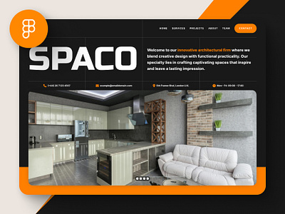 SPACO - Figma Architecture Template architect architecture figma figma template interior design interior designer landscaper landscaping template ui web design website