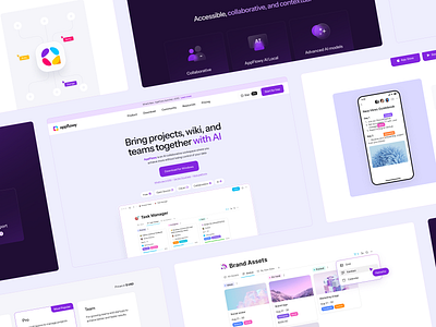 Appflowy UX/UI design ai corporate website cuberto graphics landing page notion promo landing ui ux web design wiki workspace