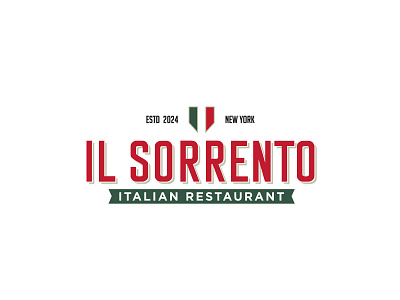 "Il Sorrento" an Italian Restaurant in New York brand brand designer brand identity branding brands graphic designer identity italian restaurant logo logo designer logo identity logo maker logos new york restaurant restaurant branding restaurant logo visual identity