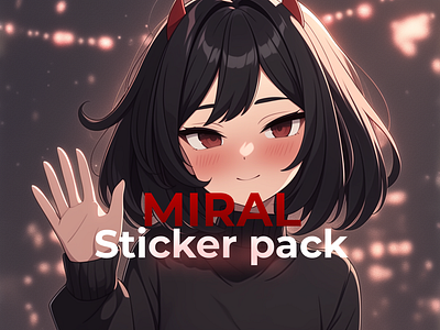 Miral (Sticker Pack) anime art graphic design sticker pack stickers ui