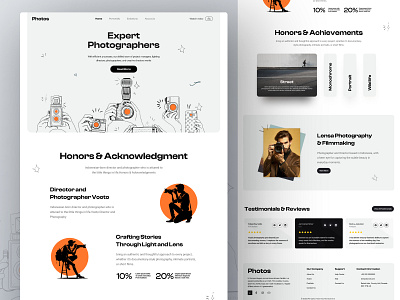 Photography Landing Page attractiveui branding camera clean design homepage illustration landing landing page minimal minimalism photo photographer photography photography agency photography landing page uiux web web photography websitedesign