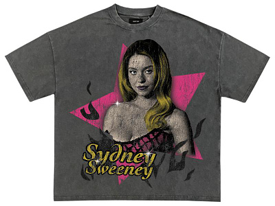 Sydney Sweeney streetwear tshirt design branding carson custom design graphic design ken logo ss streetwear sweeney sydney tshirt visual