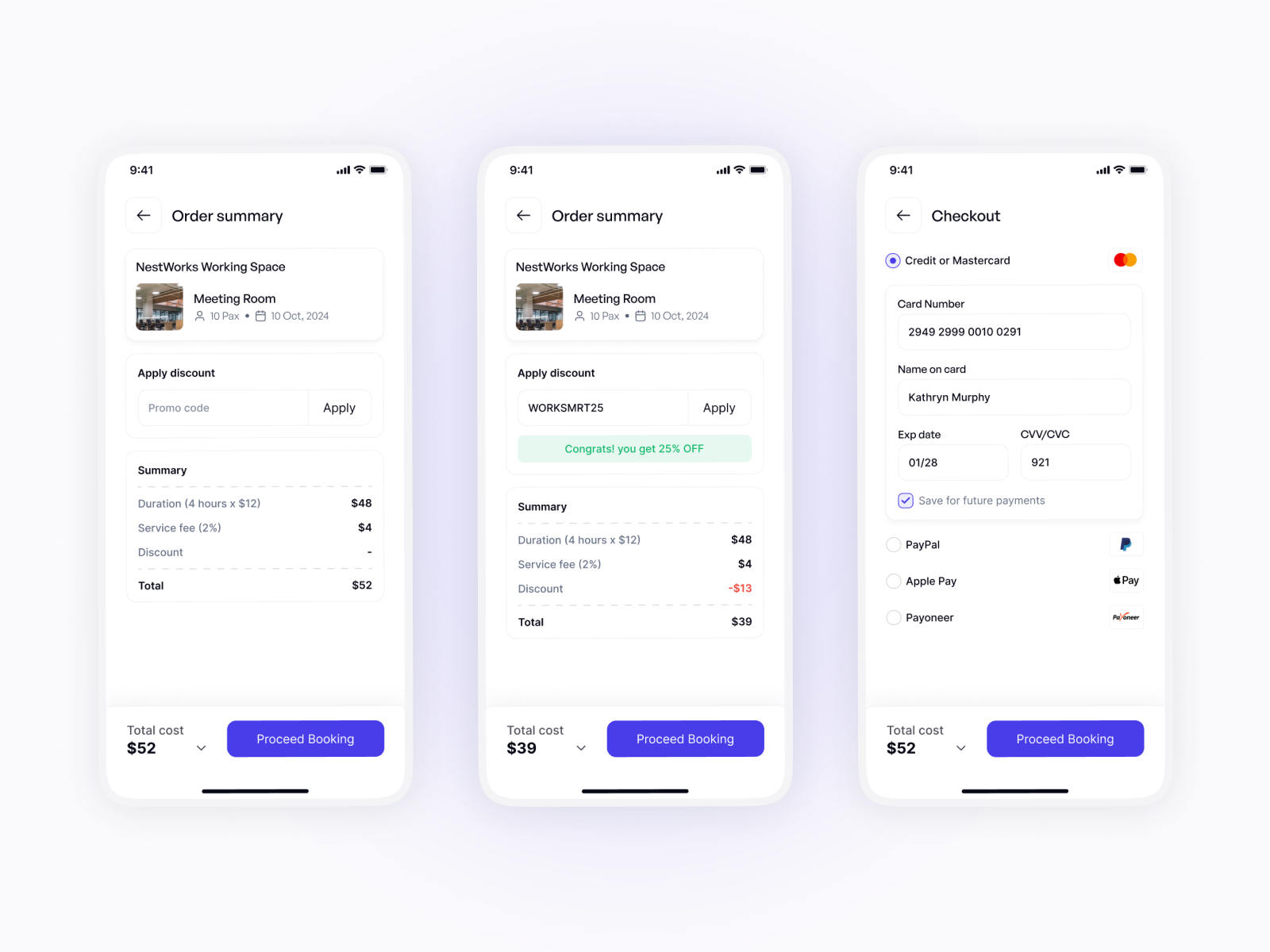Checkout Design - BoxSpace Mobile App UI Kit by Yosef agil on Dribbble