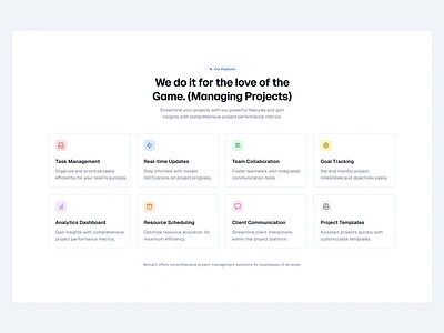 Features Section UI 📥 cards design feature grid landing landing page minimal saas ui web design