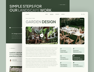 LeafLife – Garden Landscape Design Service Website ecoarchitecture framer framer design garden design garden inspiration gardening life green spaces home to garden landscape details landscape services landscape template lanscape architecture leaf life outdoor design sustainable gardens ui inspiration ui showcase ui trends