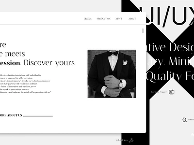 Modern Trailor Shop Website Desing black and white website classic e commerce site suite shop tailor shop ui website design website uiux