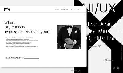 Modern Trailor Shop Website Desing black and white website classic e commerce site suite shop tailor shop ui website design website uiux